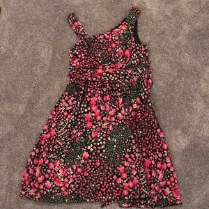 Rare Editions floral print spring tie dress